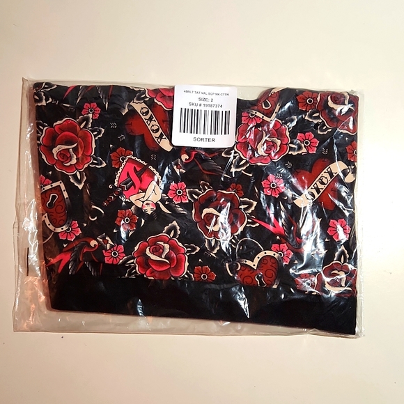 ❤️NWT VINTAGE TORRID LINGERIE TATTOO BRALETTE SPORTS BRA HEARTS ROSES PLUS SIZE - Picture 4 of 12